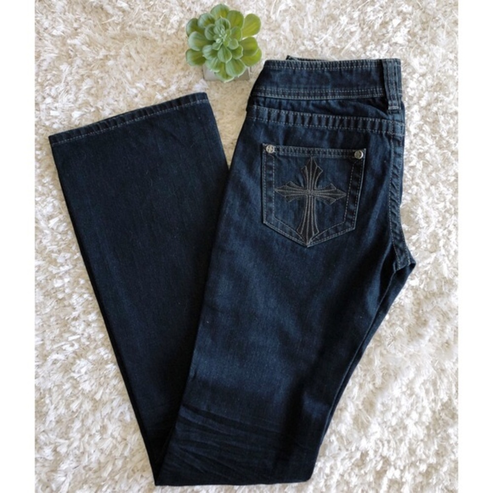 Affliction Women’s Jade Boot Cut Jeans Cross Sz 26
